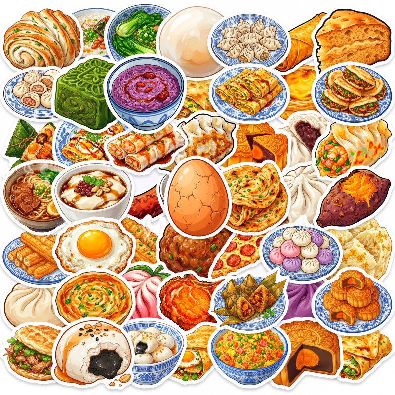 Food Like Snacks - 50pcs Chinese Food Diary, Non-duplicate Chinese