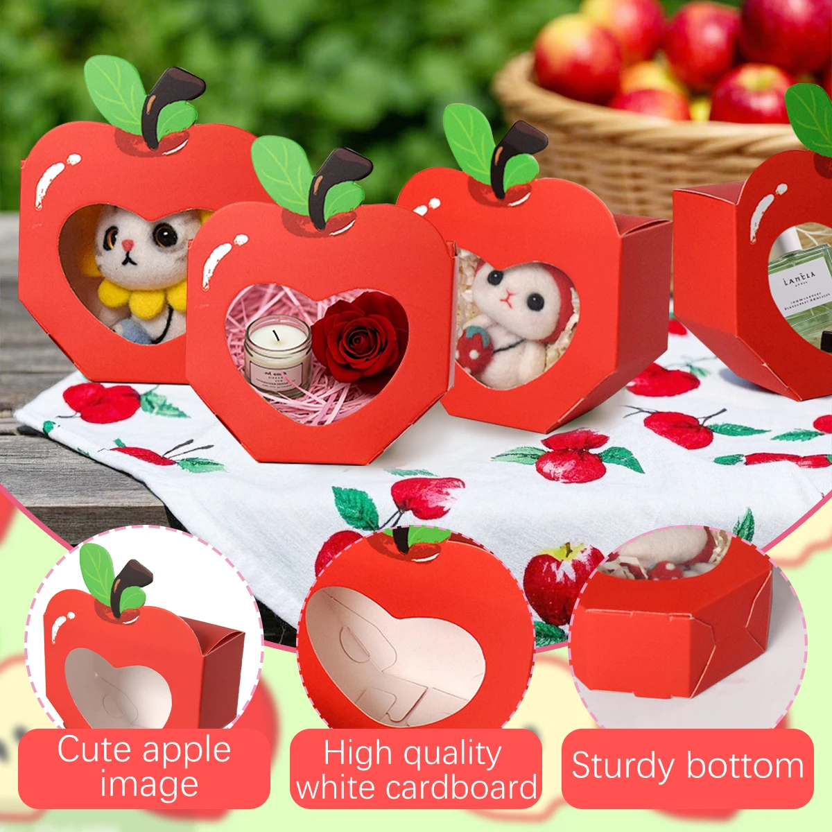 10/20Pcs Apple Window Candy Bo - Food Like Snacks 评论和价格