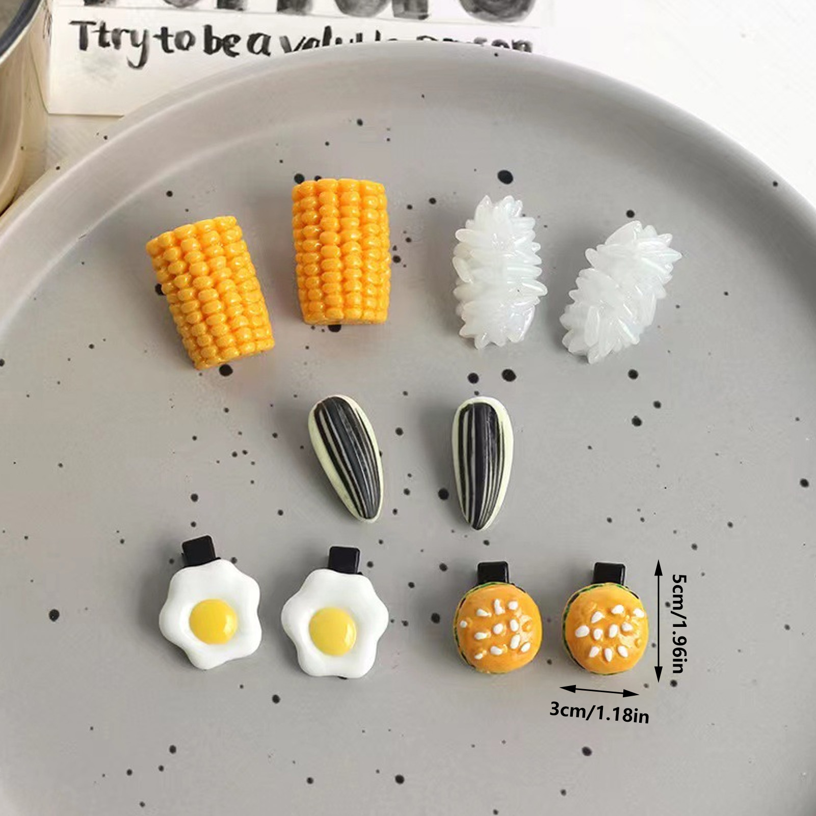 Mini Food Hair Clips Set Reali - Food Like Snacks 评论和价格