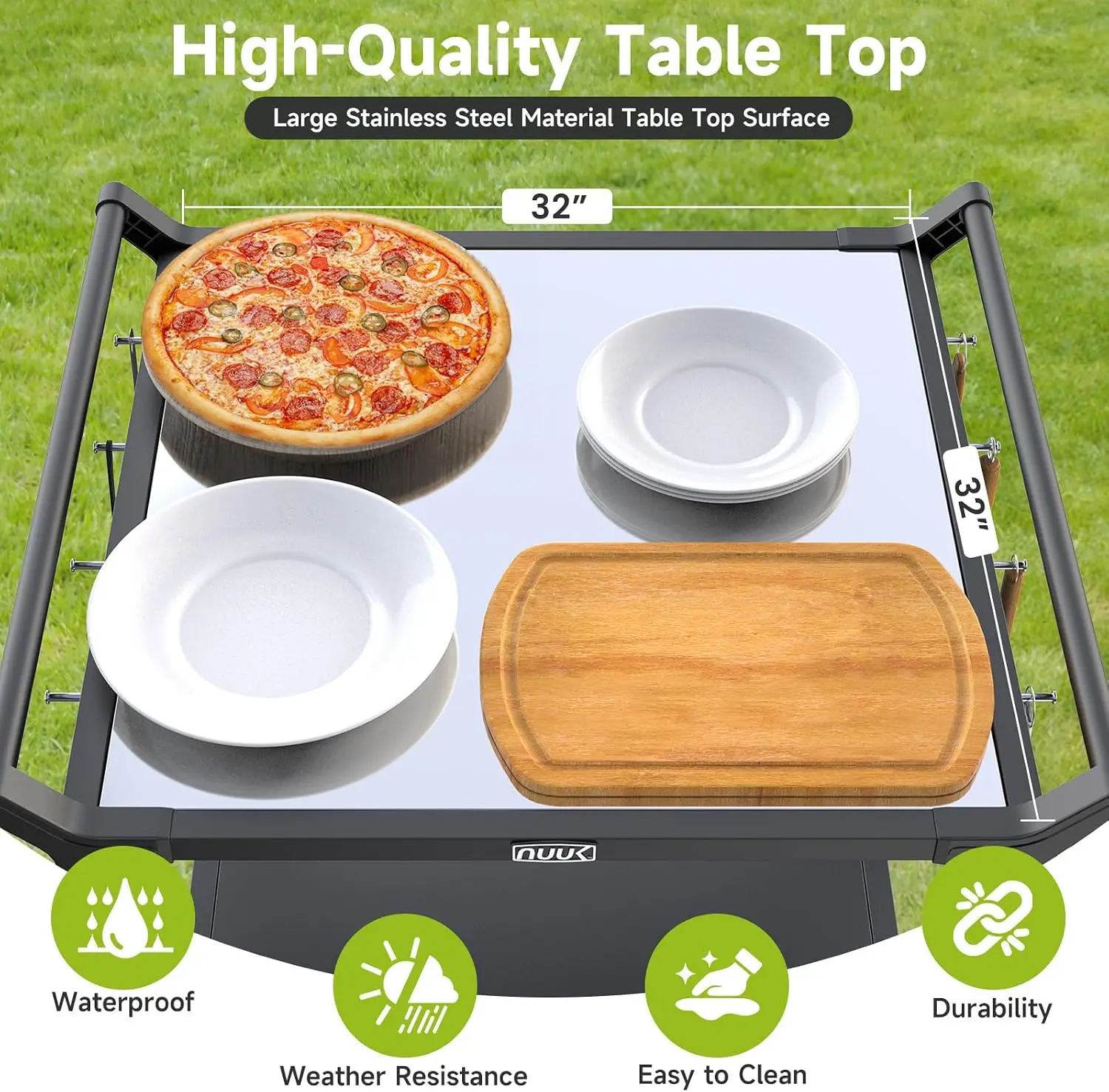 Outdoor Grill Cart on Wheel 32 - Foods X 评论和价格