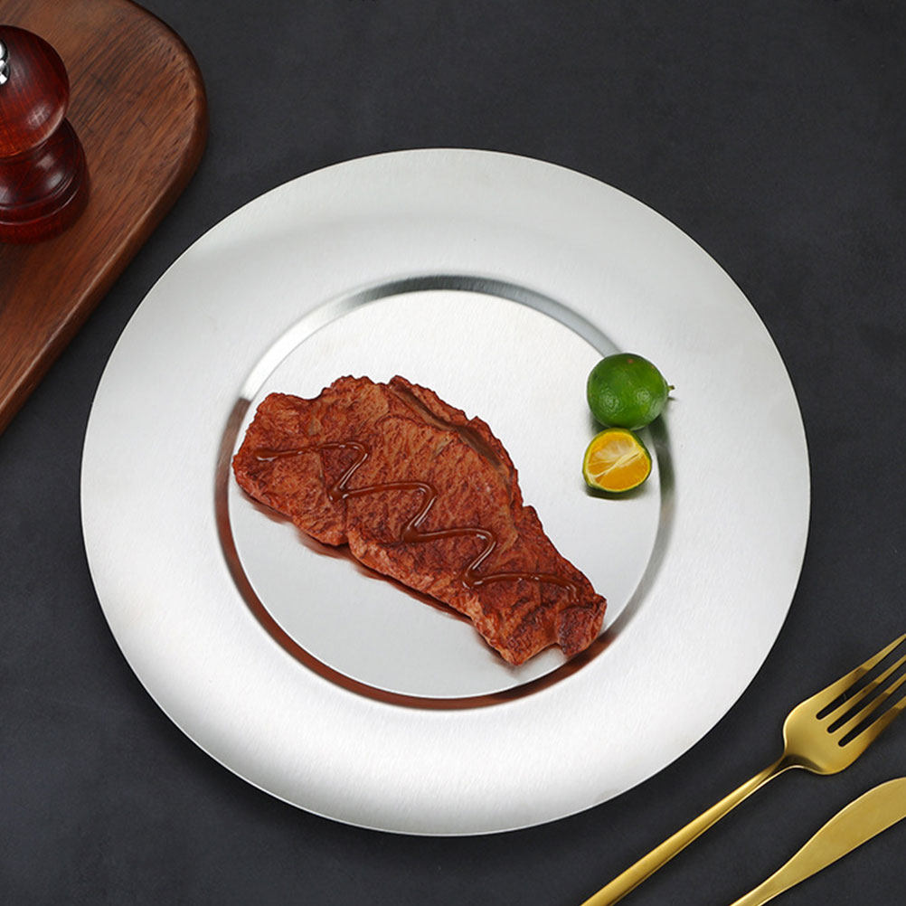 Stainless Steel Round Plate Fo - Food Snacks For Camping 评论和价格