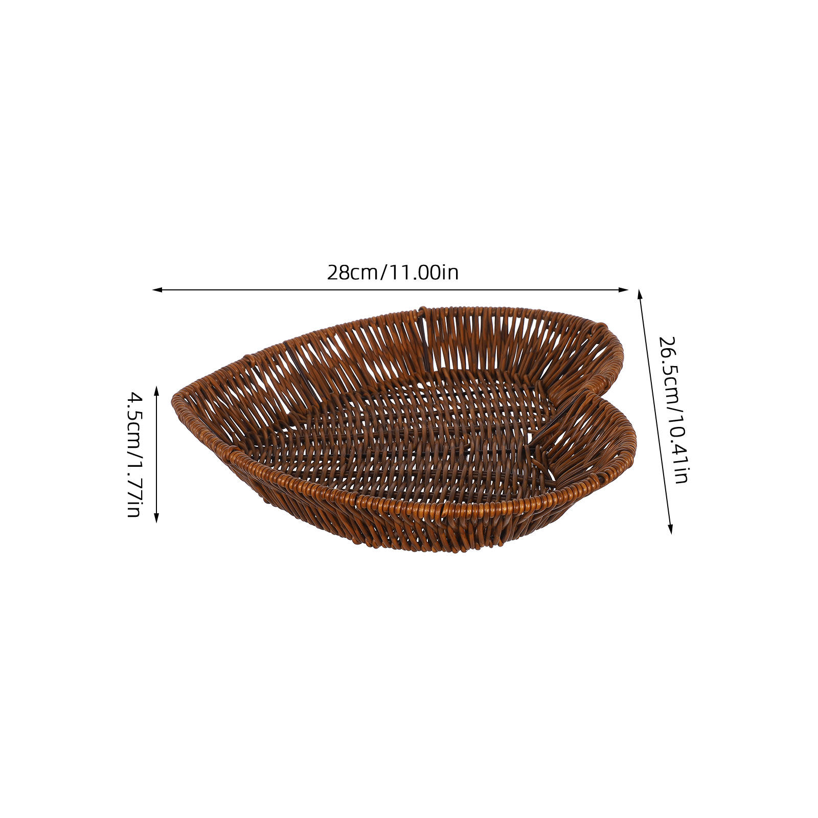 2pcs Heart Rattan Basket Woven - Food Snacks For Picnic 评论和价格