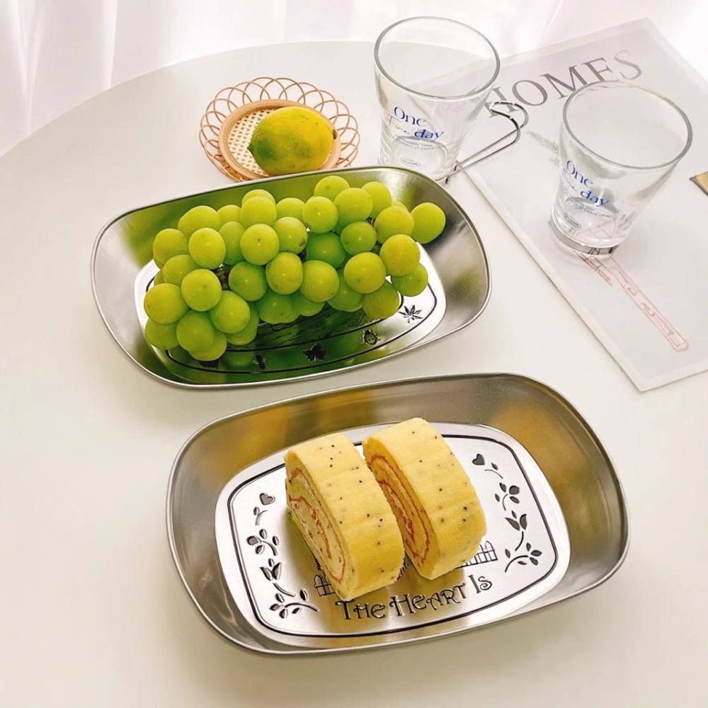 2PCS Vintage American Tin Tray - Food Snacks For Picnic 评论和价格
