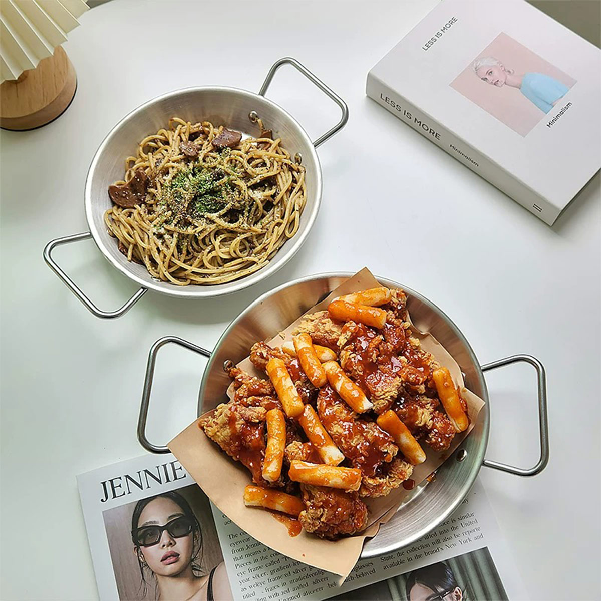 INS Stainless Steel Double-Han - Food Snacks For Picnic 评论和价格