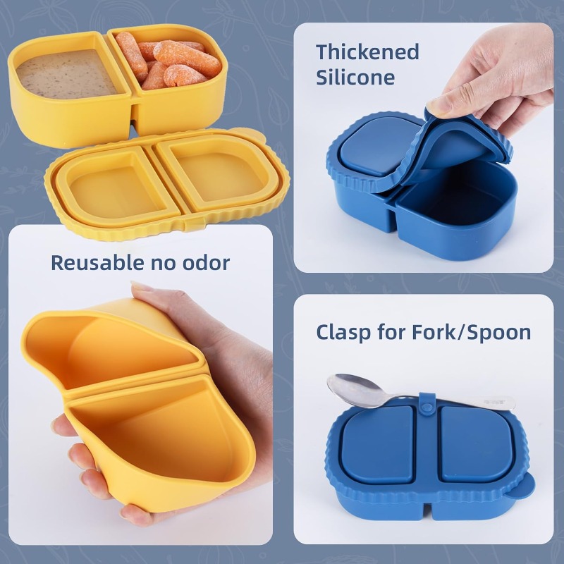Reusable Silicone Snack Contai - Food Snacks For Picnic 评论和价格