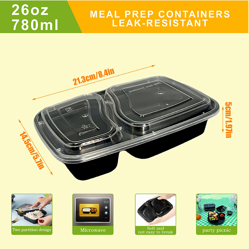 10/40 Pack 26 oz Two-Compartme - Food Snacks For Picnic 评论和价格