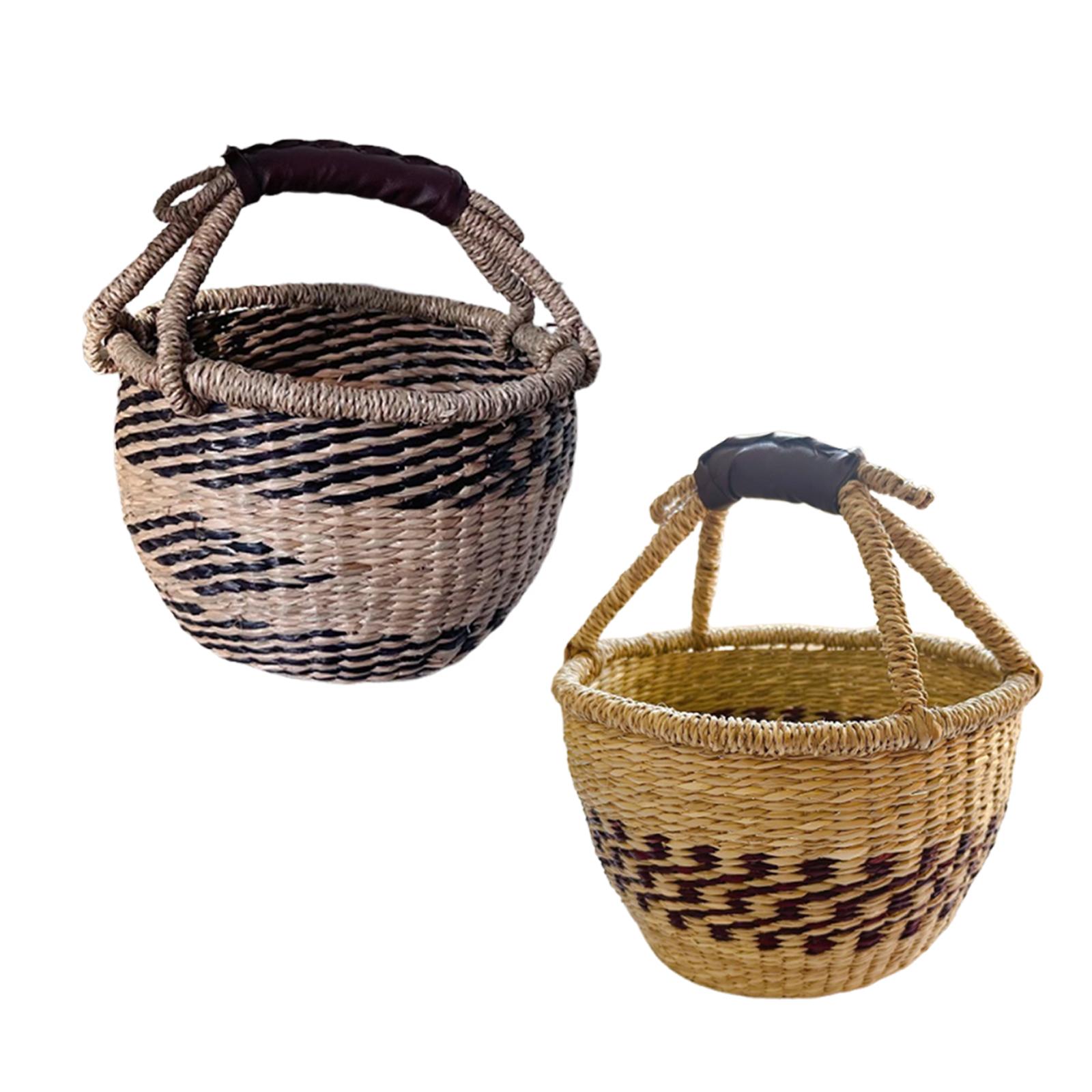 Handwoven Picnic Basket Multif - Food Snacks For Camping 评论和价格