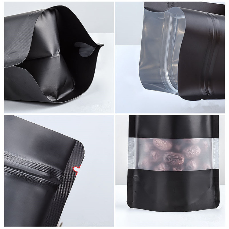 100PCS Stand-up Matte Black Al - Food Snacks For School 评论和价格