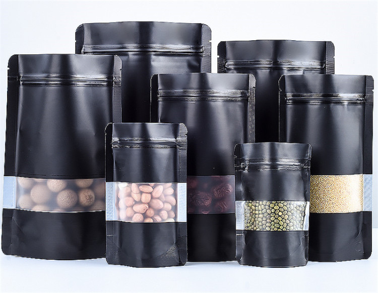 100PCS Stand-up Matte Black Al - Food Snacks For School 评论和价格