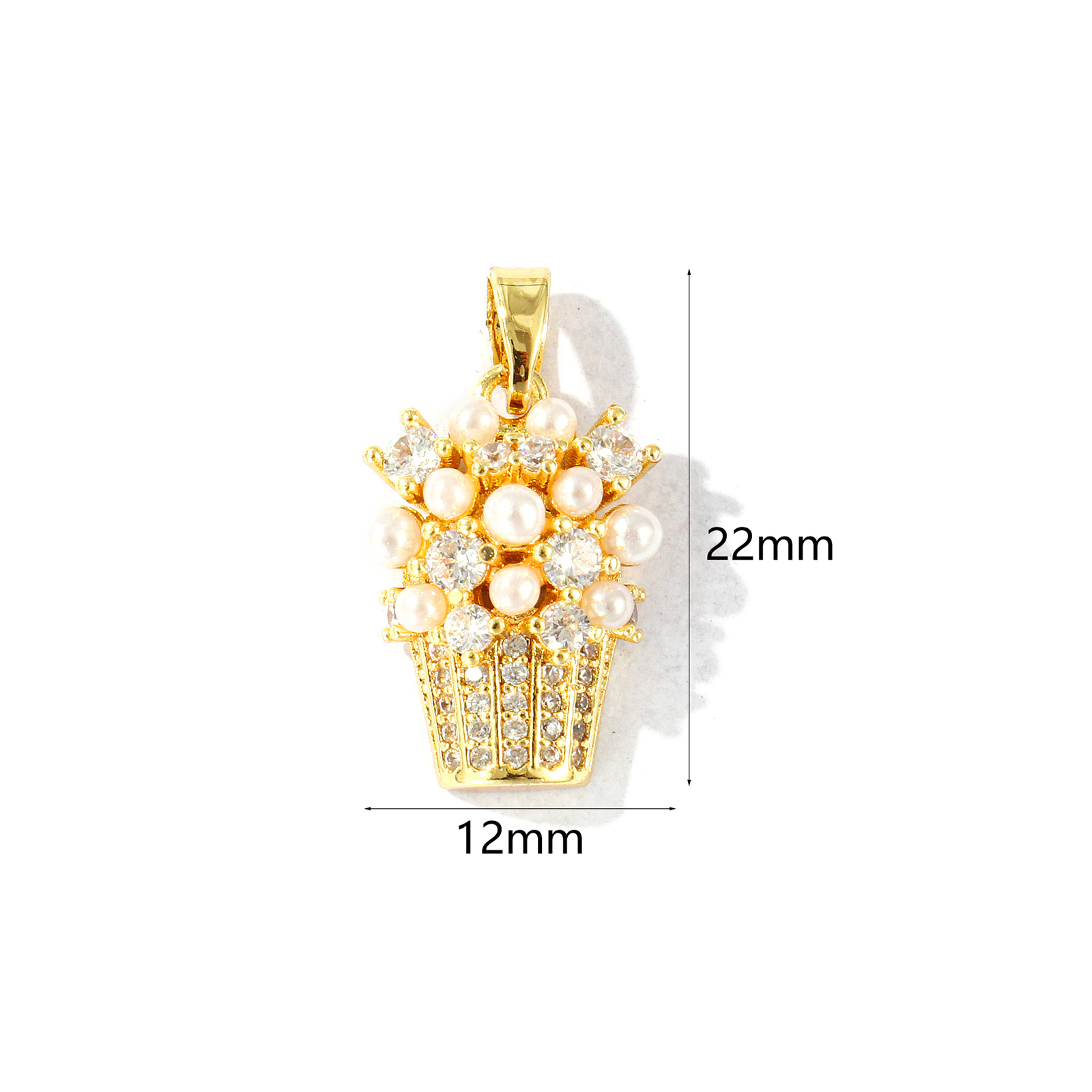 2 PCs Brass Charm Pendant 18K  - Foods X 评论和价格