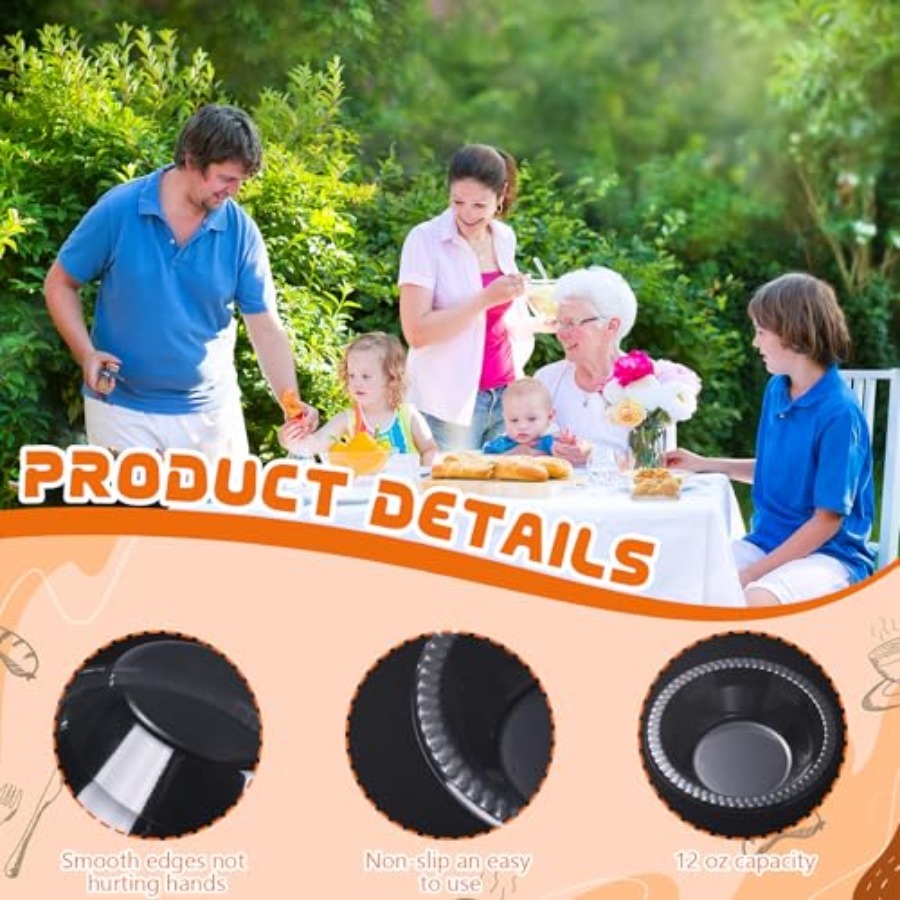 30 Pack 12 oz Disposable Plast - Food Snacks For Picnic 评论和价格