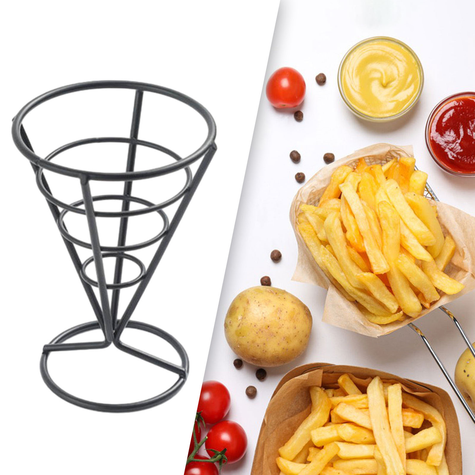 Cone Holder Stand French Fried - Food Snacks For Picnic 评论和价格