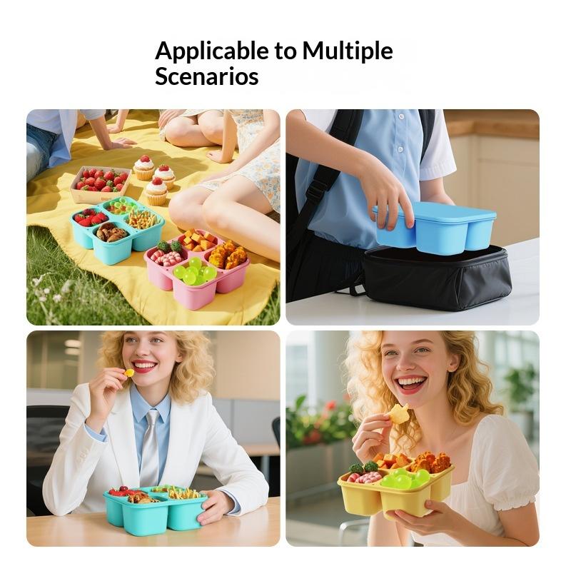 Food Grade Silicone Snack Box  - Food Snacks For School 评论和价格