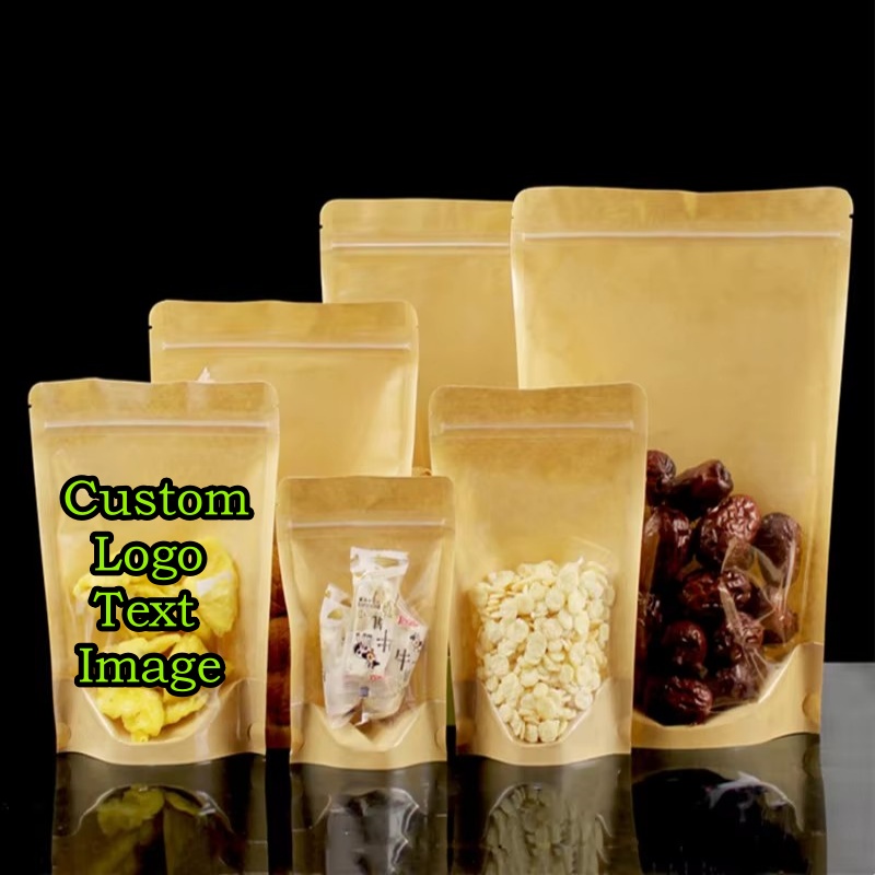 100PCS Clear Stand-up Kraft Pa - Food Like Snacks 评论和价格
